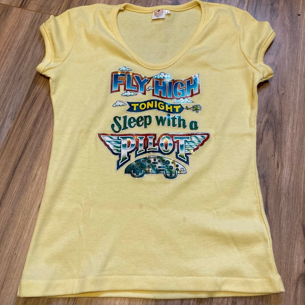 Greg Speirs VTG Foil Novelty Tshirt. Pilot, Airplane, Aeronautics, Aviation, Fly